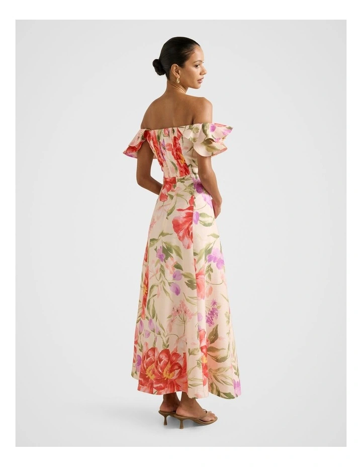 Alora Ruffle Maxi Dress in Multi image 2