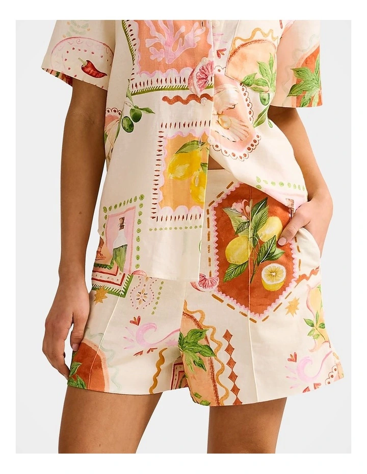 Kailani Linen Short in Multi image 1