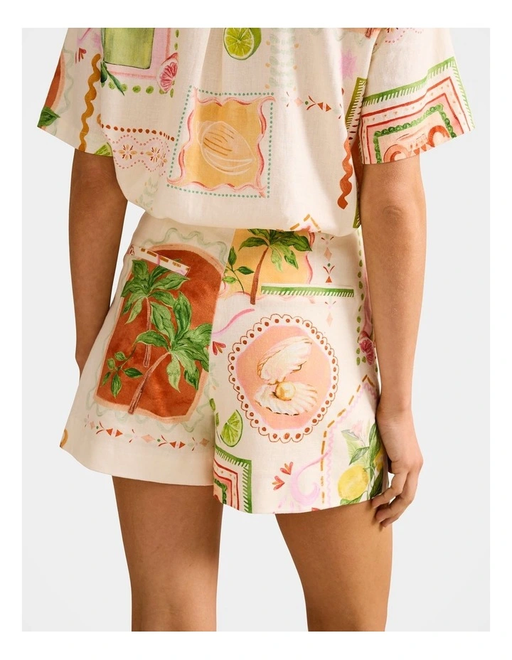 Kailani Linen Short in Multi image 2