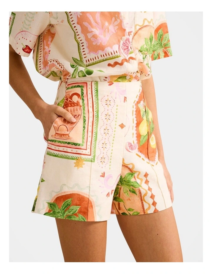 Kailani Linen Short in Multi image 3