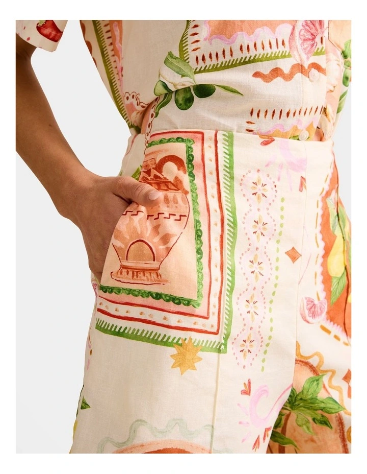 Kailani Linen Short in Multi image 4