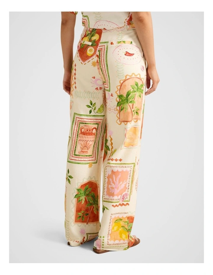 Ola Linen Wide Leg Pants in Multi image 2