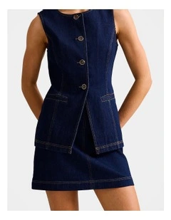 Cassie Denim Skirt in Blue