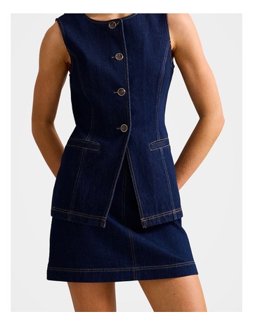 Cassie Denim Skirt in Blue