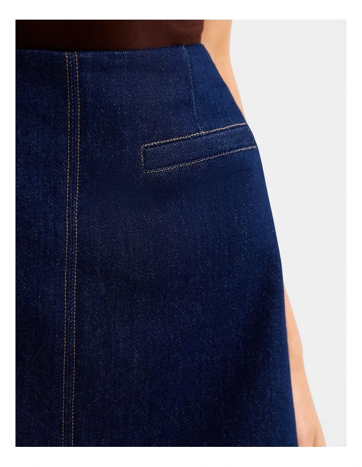 Cassie Denim Skirt in Blue image 4