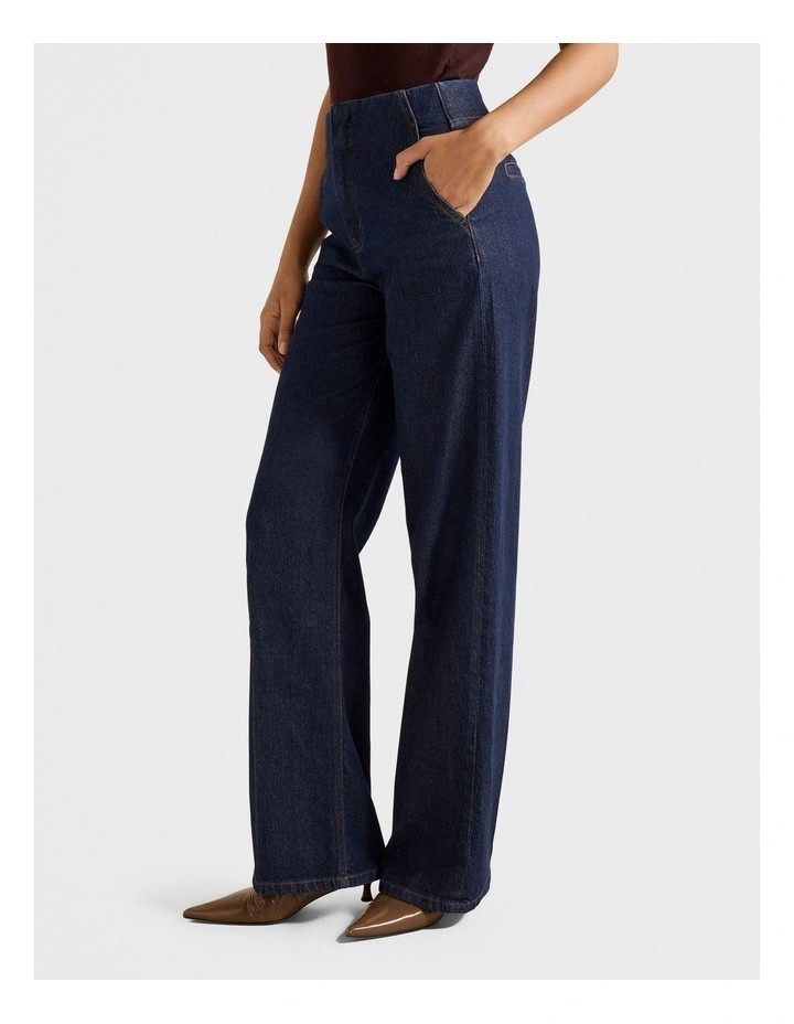 Beth Wide Leg Jeans in Blue image 3