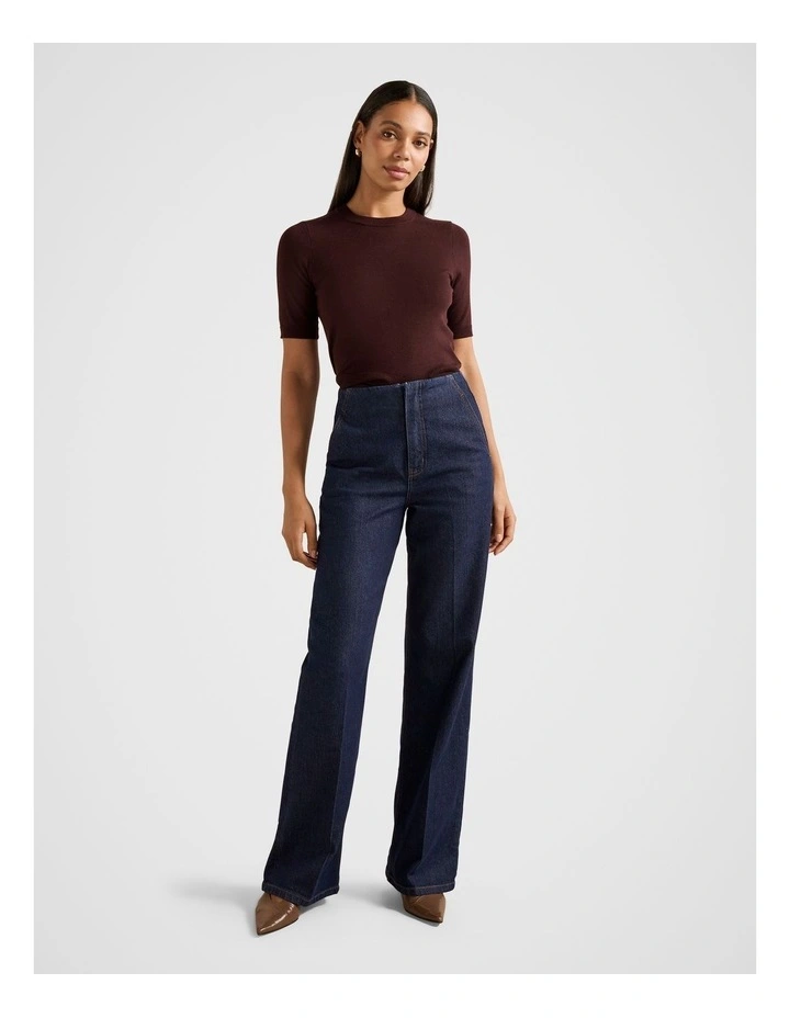 Beth Wide Leg Jeans in Blue image 5