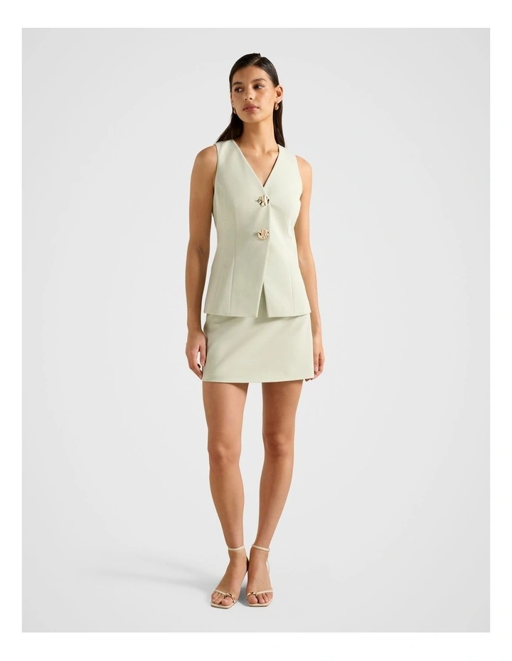 Veda Mini Skirt in Green image 5