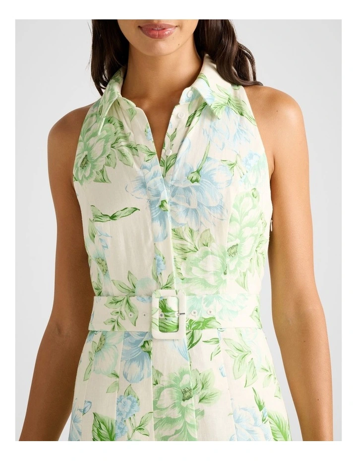 Lindsey Linen Tennis Dress in Multi image 4
