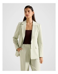 Veda Nipped Waist Blazer in Green