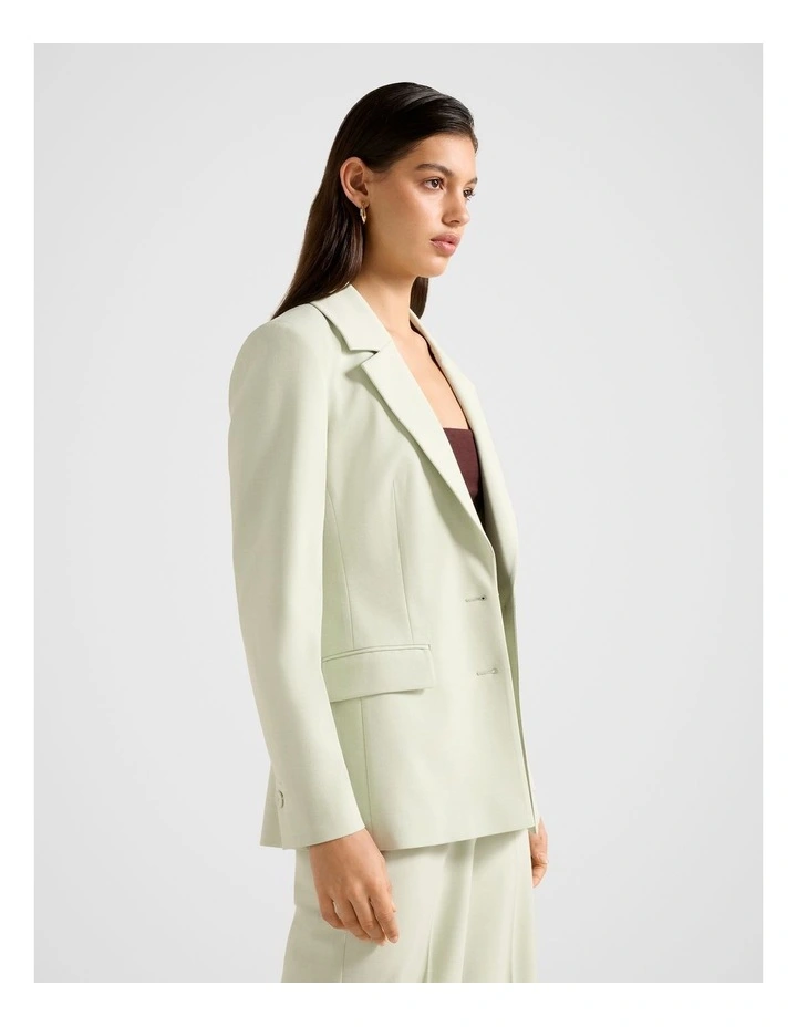 Veda Nipped Waist Blazer in Green image 3
