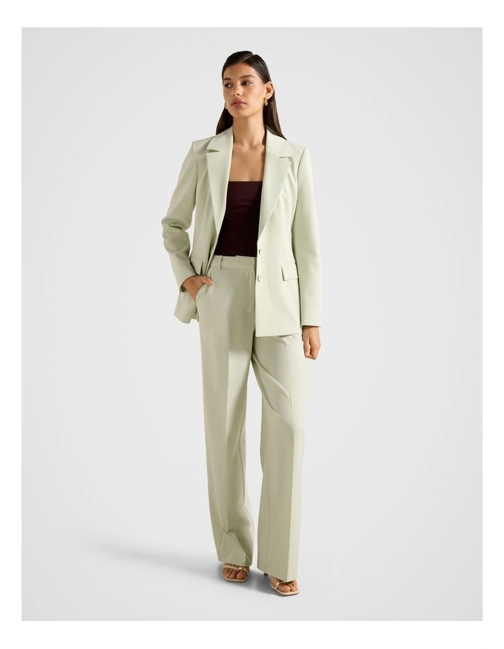 Veda Nipped Waist Blazer in Green image 5