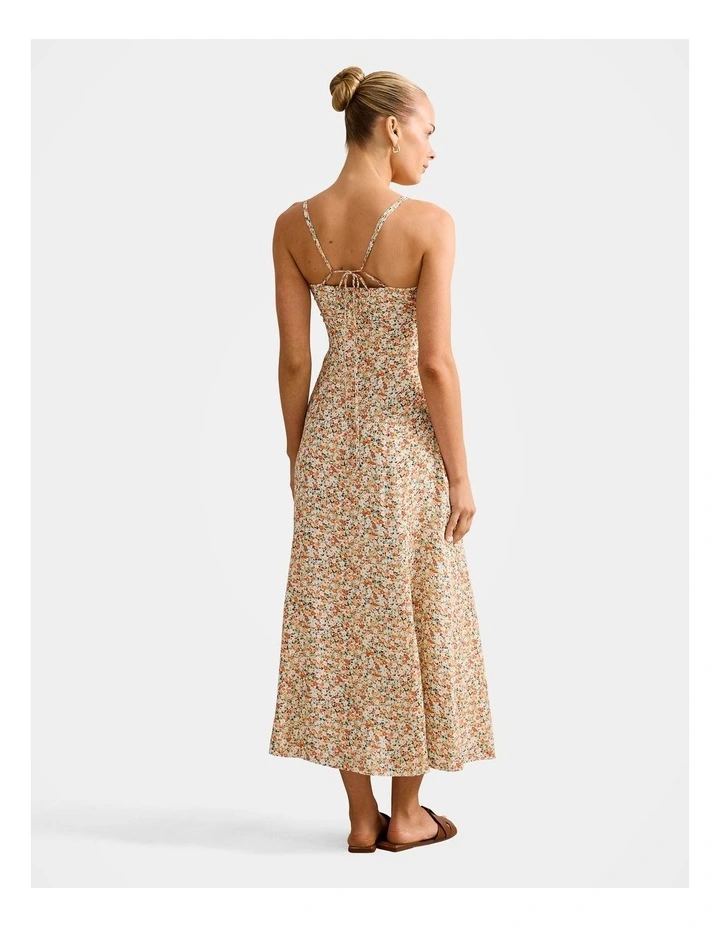 Georgina Strappy Midi Dress in Multi image 2