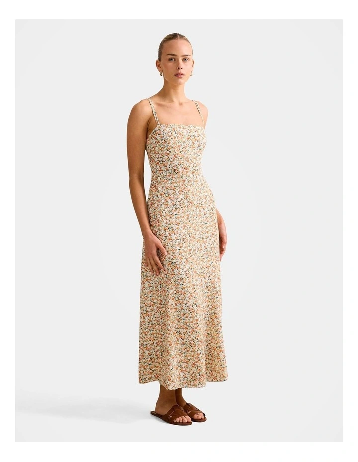 Georgina Strappy Midi Dress in Multi image 3