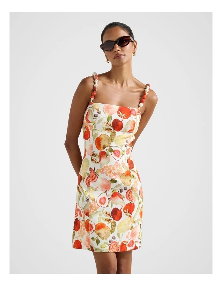 Sasha Strappy Printed Mini Dress in Multi image 1