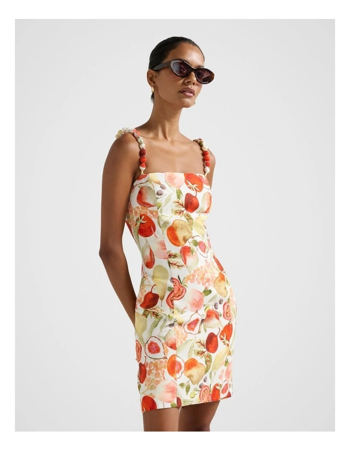Sasha Strappy Printed Mini Dress in Multi image 3