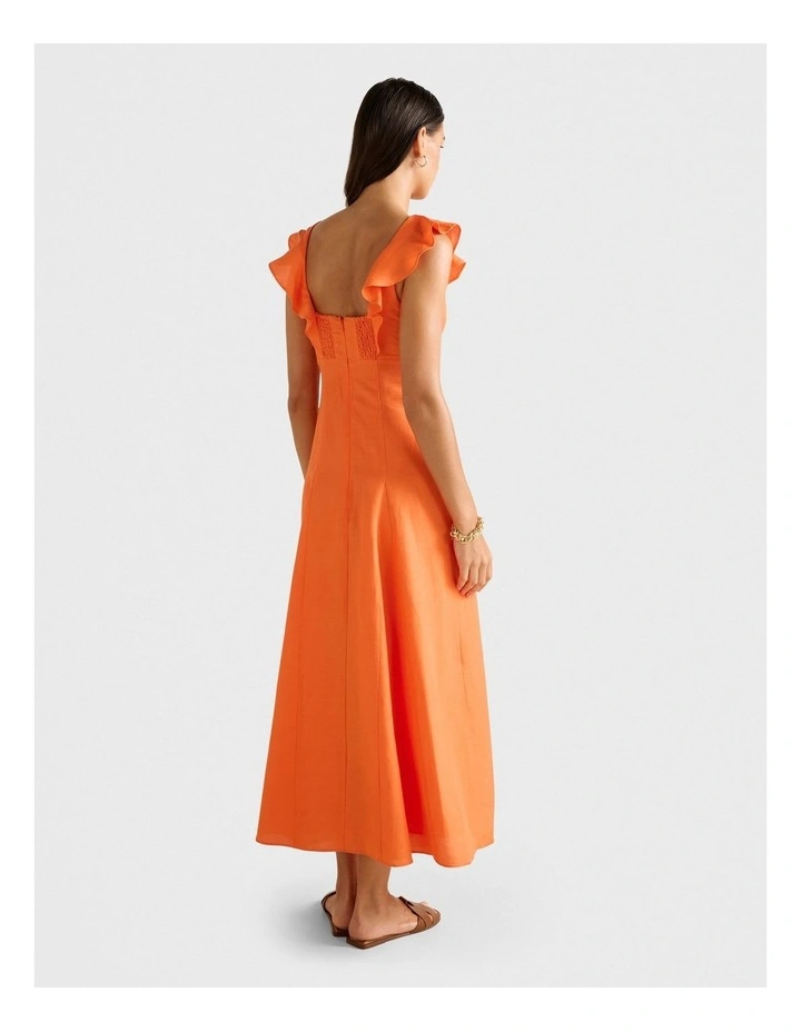 Lenny Godet Midi Dress in Orange image 2