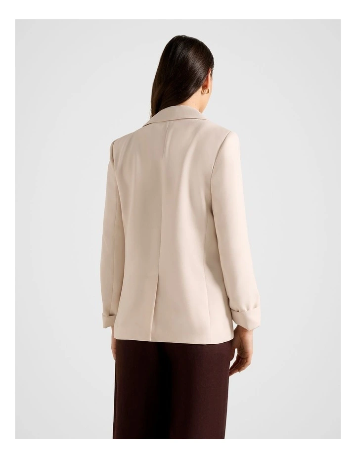 Dylan Boyfriend Blazer in Cream image 2
