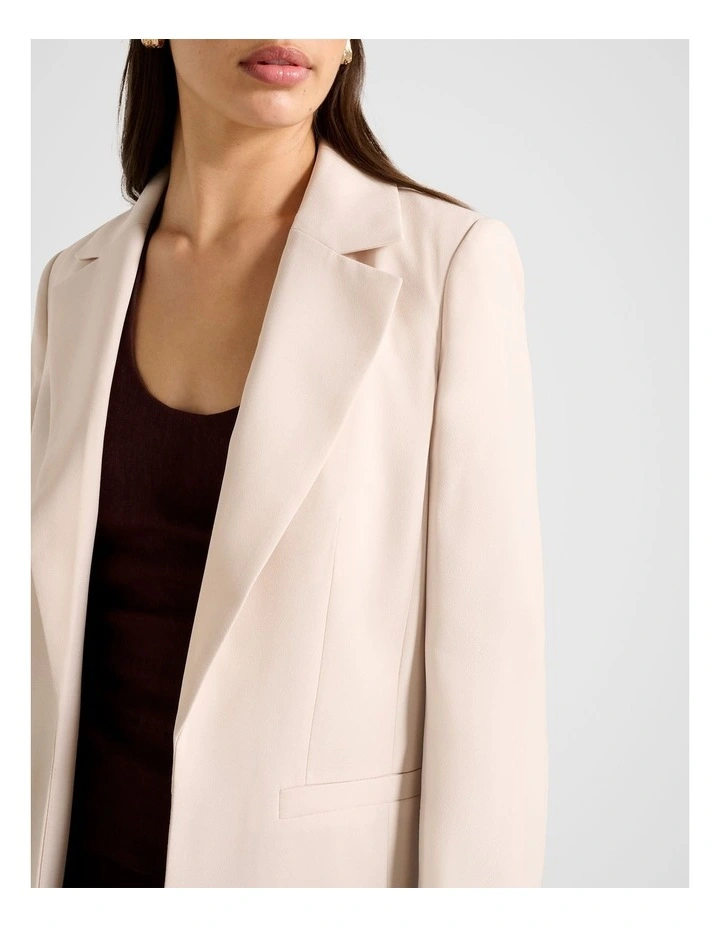 Dylan Boyfriend Blazer in Cream image 4