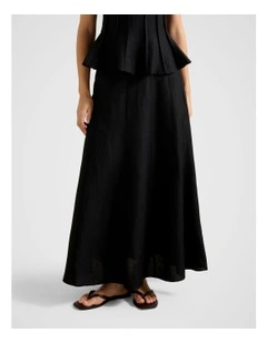 Georgina Seam Detail Skirt in Black