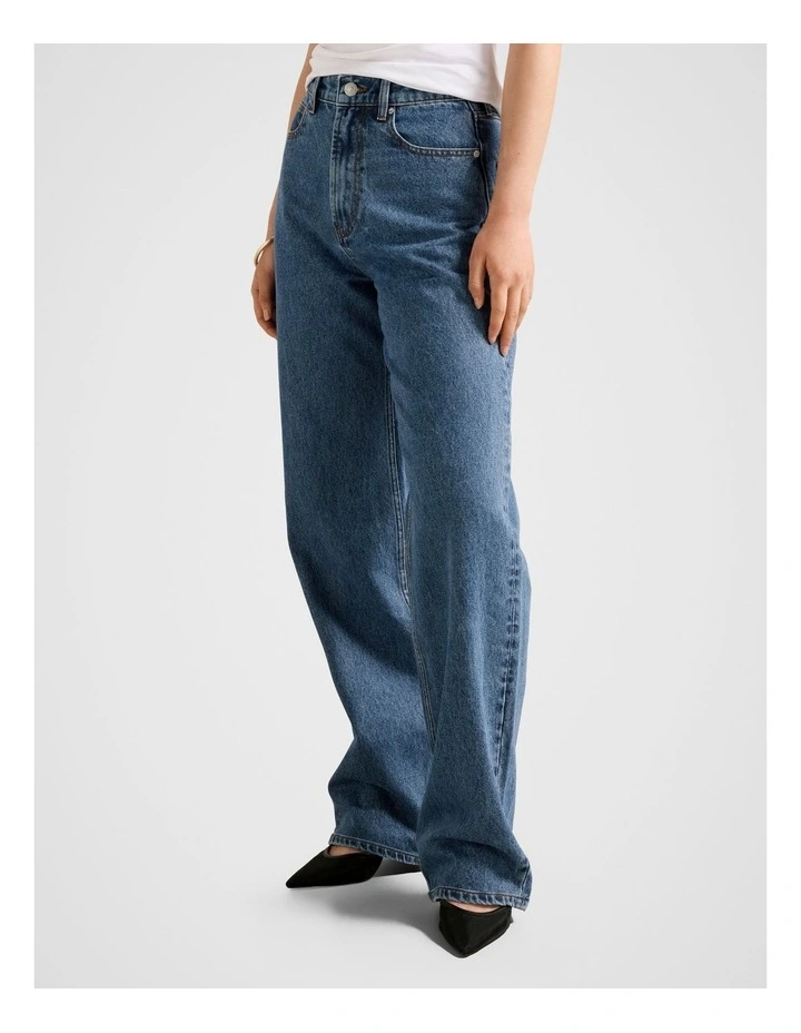 Cloe Wide Leg Jeans in Blue image 3