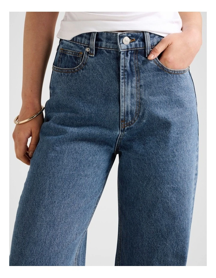 Cloe Wide Leg Jeans in Blue image 4