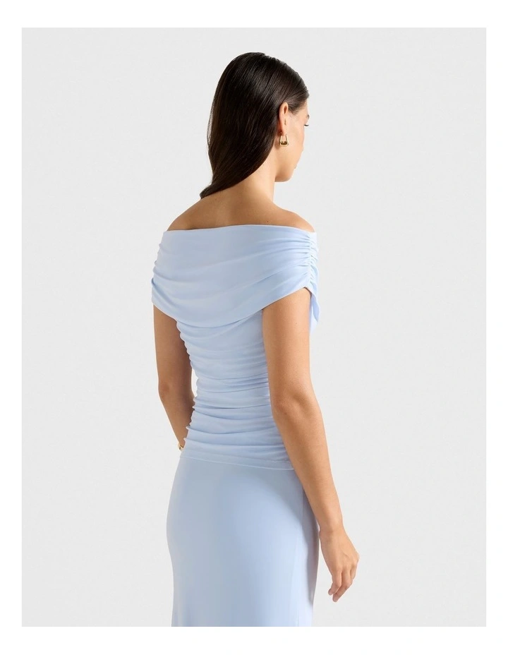 Mimi Off Shoulder Top in Blue image 2