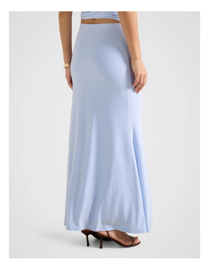 Mimi Flute Maxi Skirt in Blue image 2