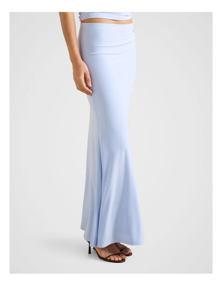 Mimi Flute Maxi Skirt in Blue image 3