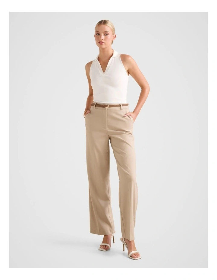 Rhiannon Straight Leg Pants in Beige image 5