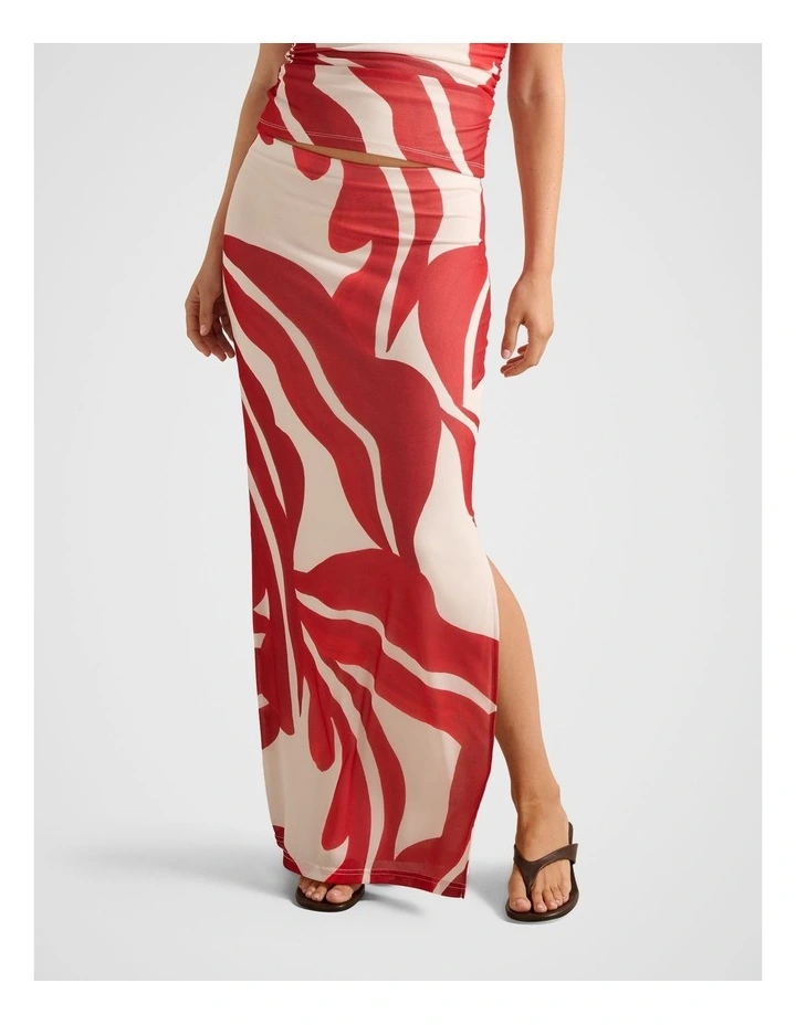 Mia Mesh Maxi Skirt in Multi image 1