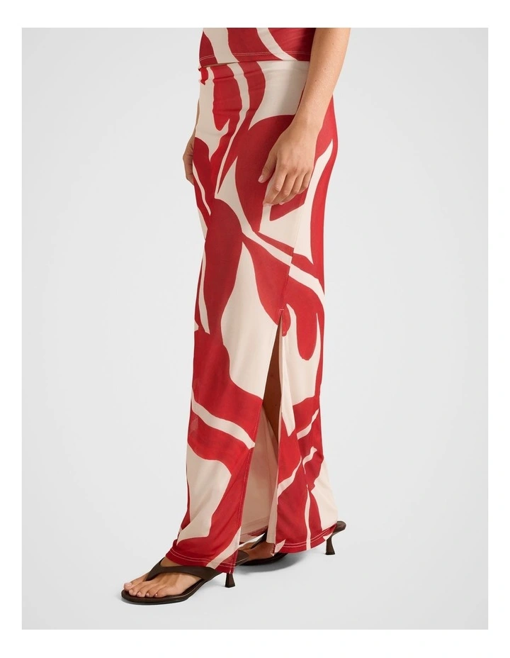 Mia Mesh Maxi Skirt in Multi image 3