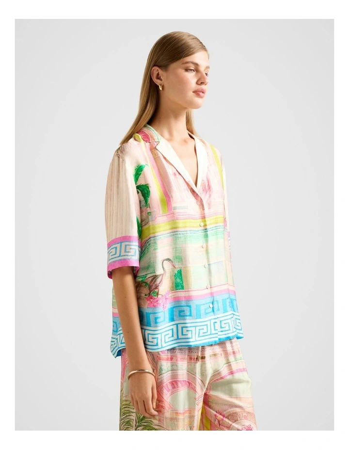 Brooklyn Satin Shirt in Multi image 3