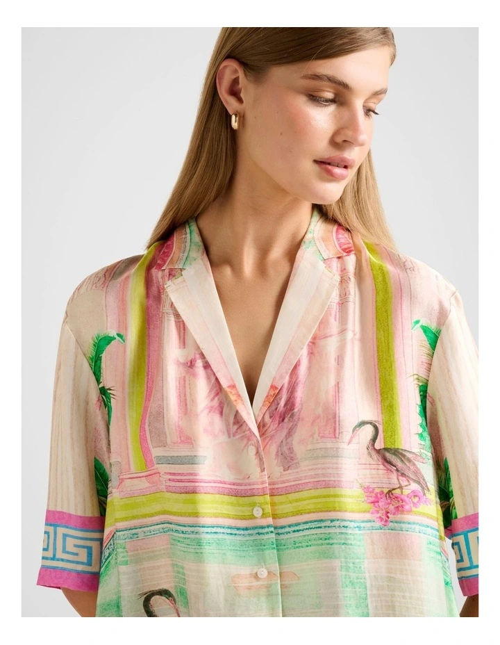 Brooklyn Satin Shirt in Multi image 4