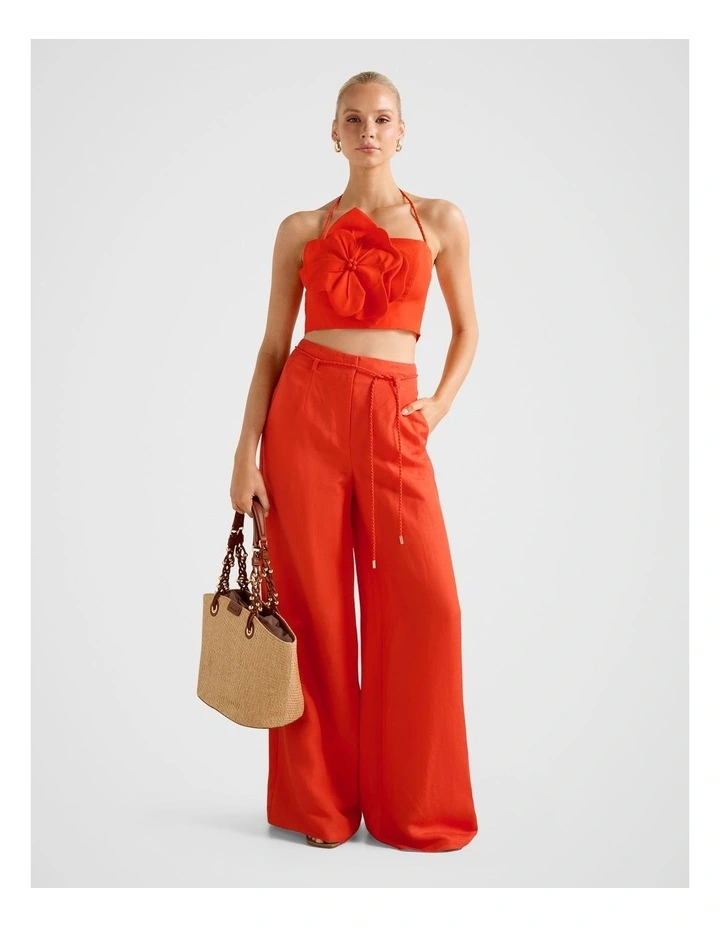Myla Flower Detail Top in Orange image 5