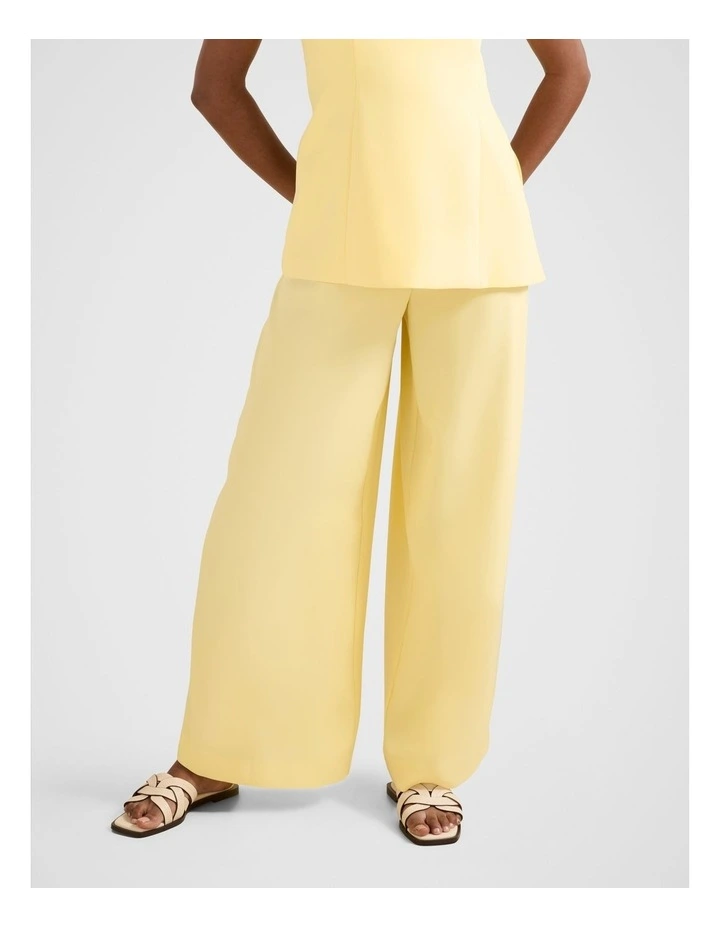 Evelyn Elastic Wide Leg Pants in Yellow image 1