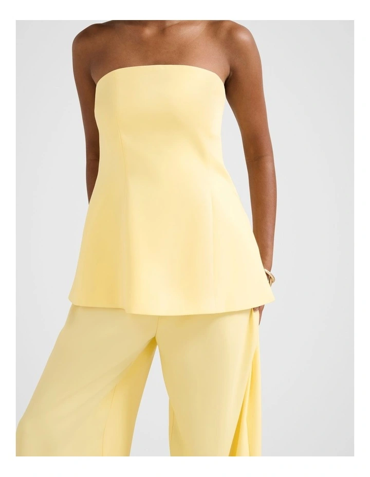 Evelyn Elastic Wide Leg Pants in Yellow image 4