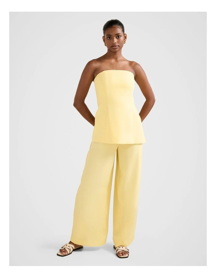 Evelyn Elastic Wide Leg Pants in Yellow image 5