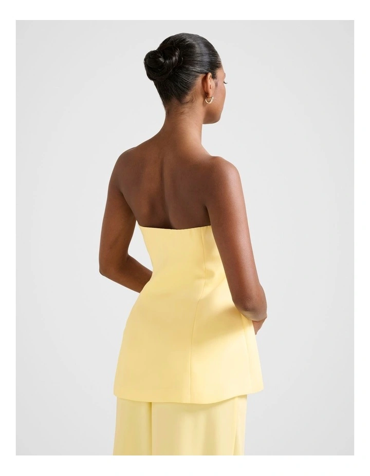 Enya Strapless Top in Yellow image 2