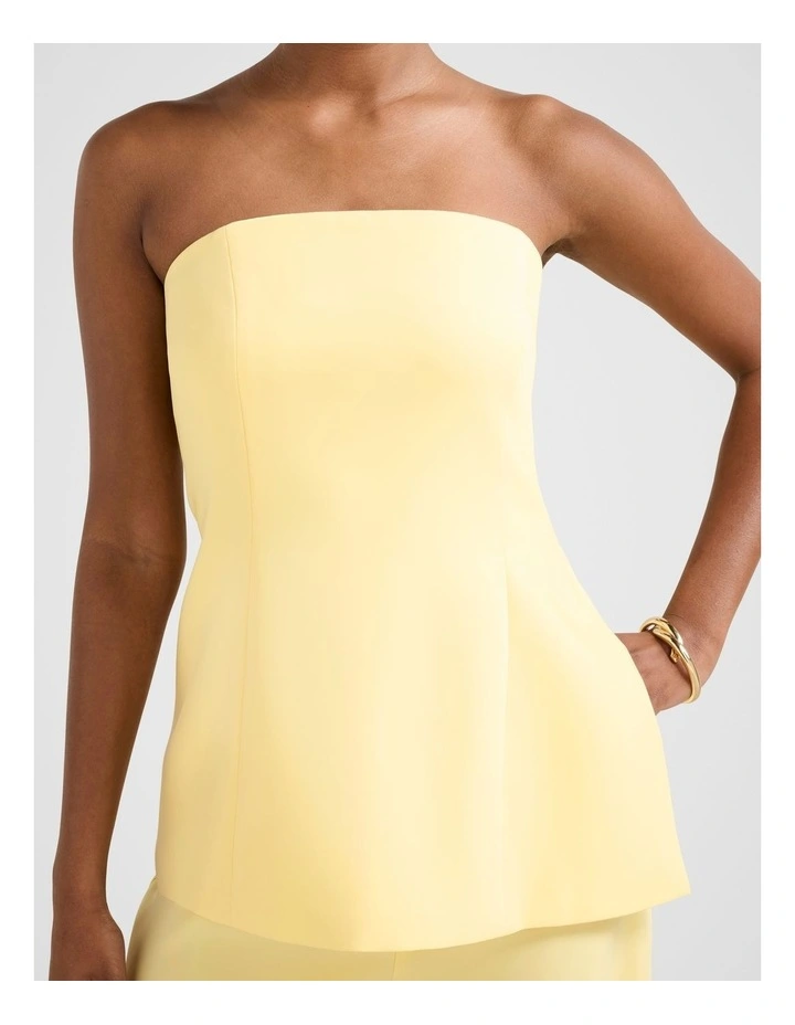 Enya Strapless Top in Yellow image 4