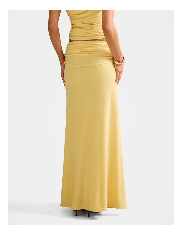 Mimi Flute Maxi Skirt in Yellow image 2