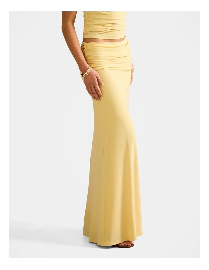 Mimi Flute Maxi Skirt in Yellow image 3