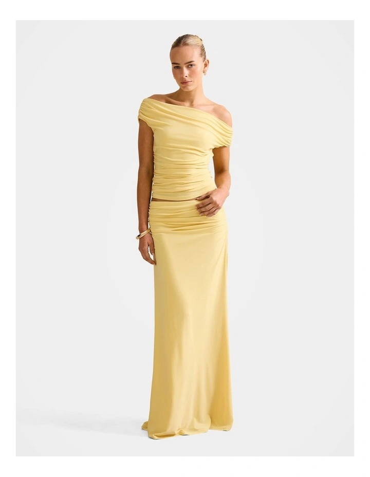 Mimi Flute Maxi Skirt in Yellow image 5