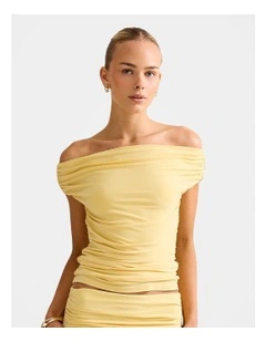 Mimi Off Shoulder Top in Yellow