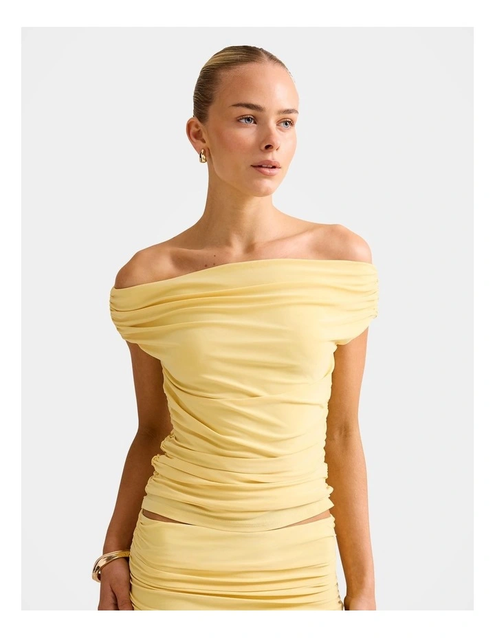 Mimi Off Shoulder Top in Yellow image 3