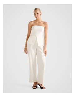 Raye Strapless Jumpsuit in White