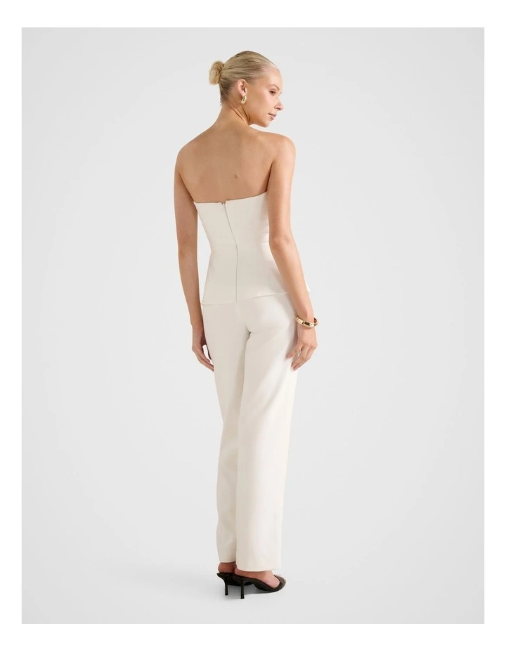 Raye Strapless Jumpsuit in White image 2