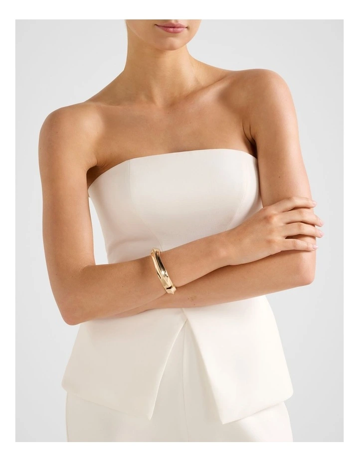 Raye Strapless Jumpsuit in White image 4