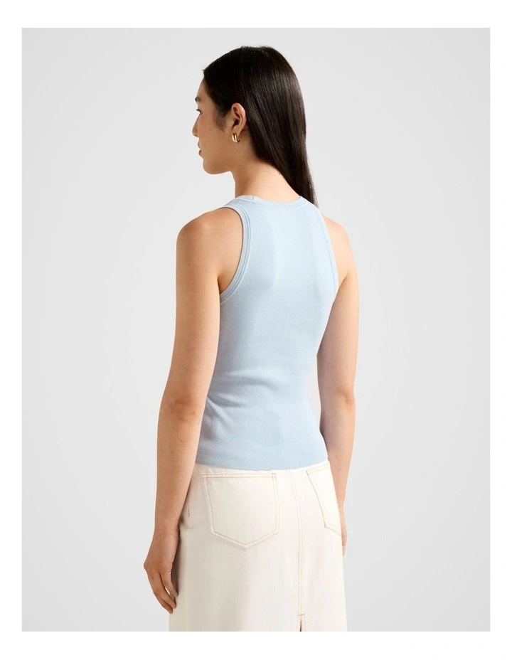 Harley Scoop Neck Tank Top in Blue image 2