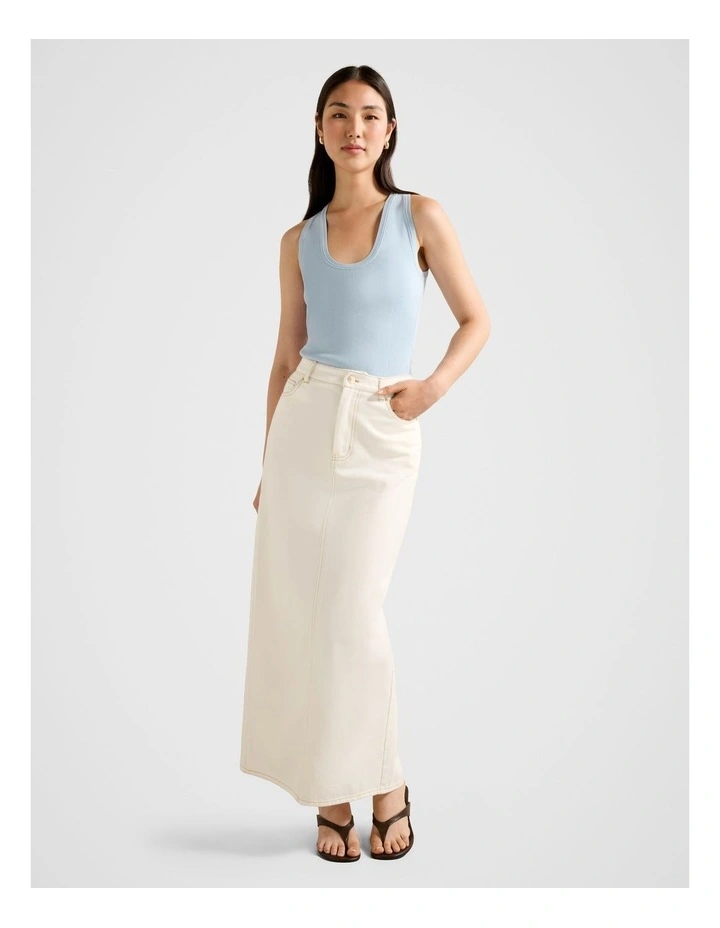 Harley Scoop Neck Tank Top in Blue image 5